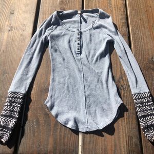 Free People Embroidered Thermal